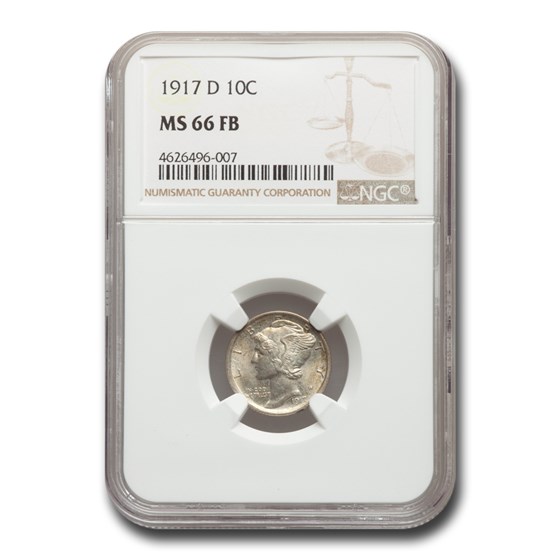 1917-D Mercury Dime MS-66 NGC (FB) 1917-D Mercury Dime MS-66 NGC (FB)